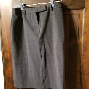 Knee length skirt, plaid design, not lined, slit